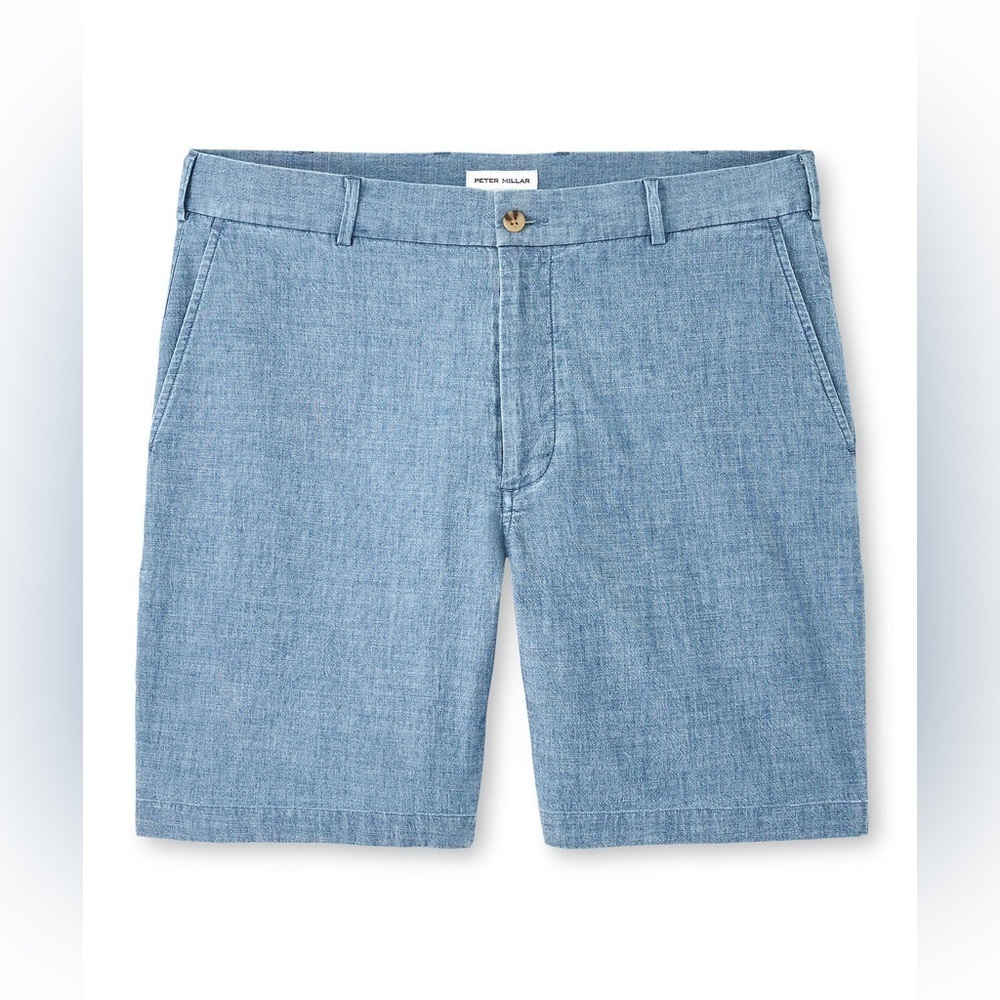Peter Millar Chambray Indigo Shorts Size 44R NWOT